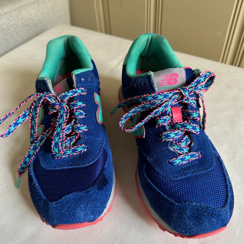 New Balance 574 Blue Candy Sneakers Suede